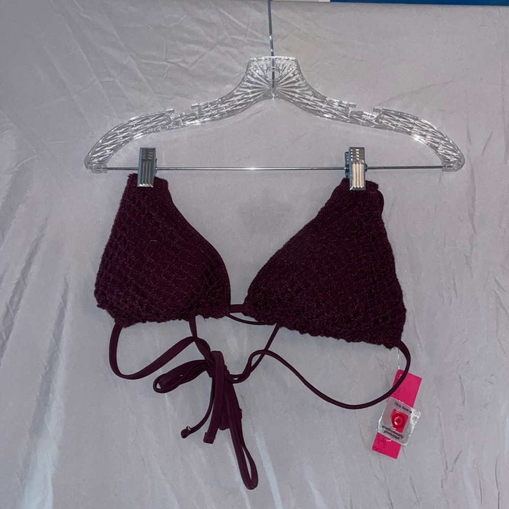 Maroon Bikini Top